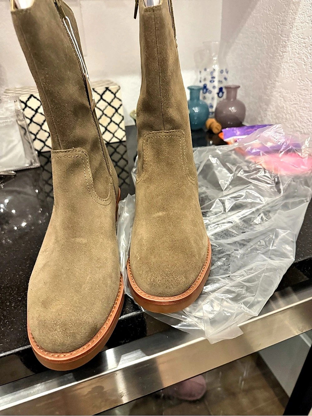 dolce vita Haline H2O Olive Suede Tall Boots US 8.5 NWT